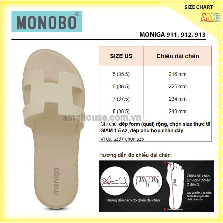Dép Nữ Thái Lan MONOBO - Moniga 913