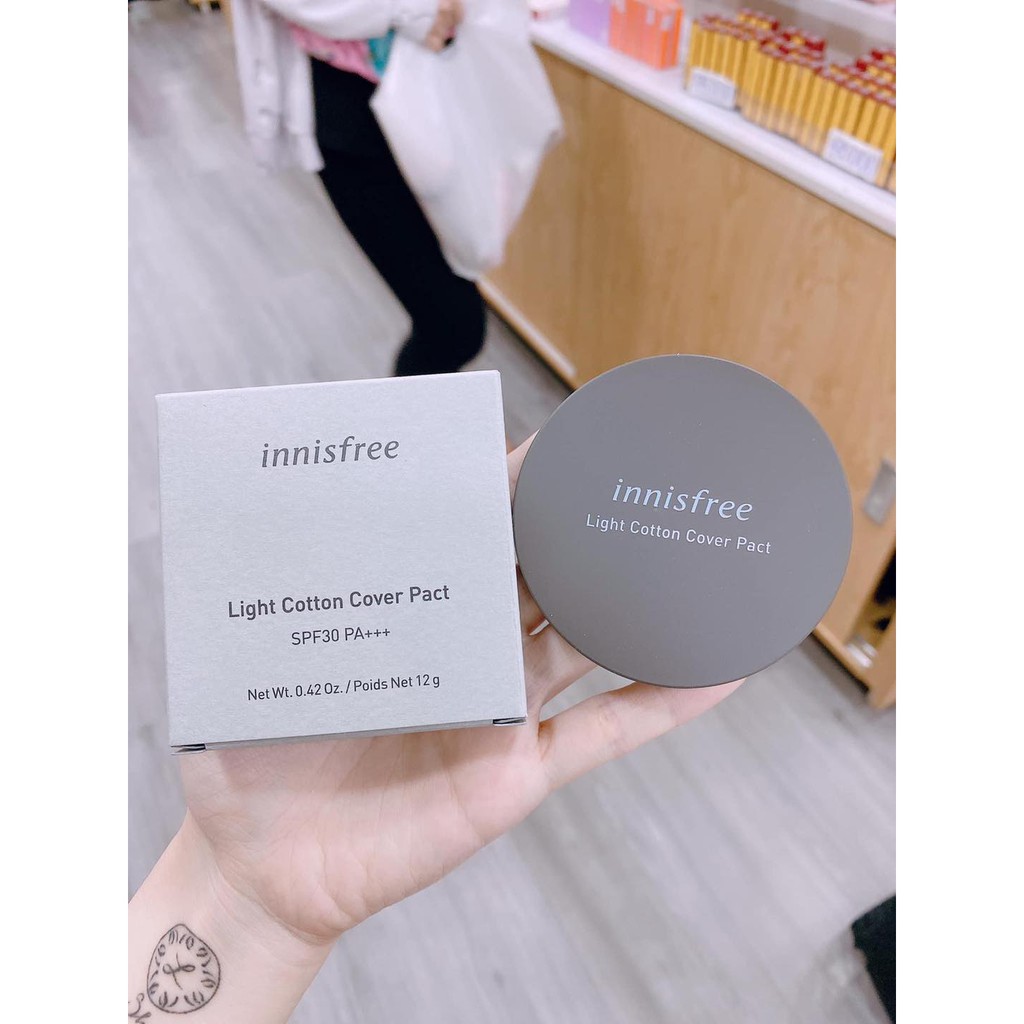 Phấn phủ nén Innnisfree Light Cotton Cover Pact 12g