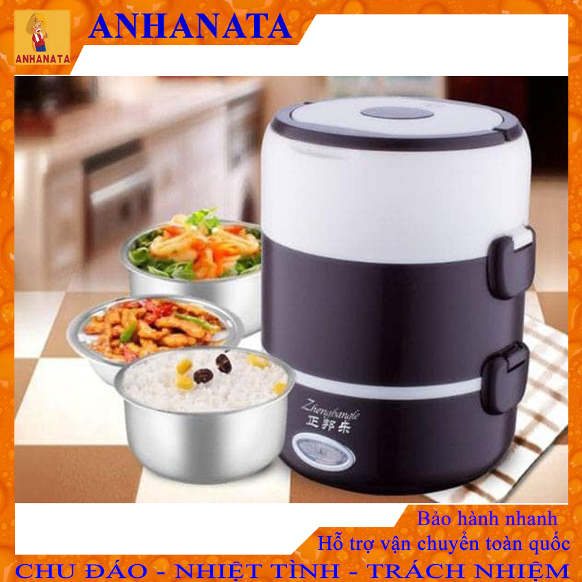 Hộp Cơm Cắm Điện Inox 3 Tầng