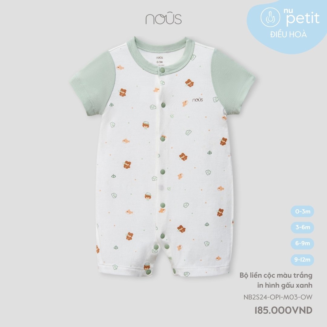 Bộ body nous petit cho bé sơ sinh 0m - 12m