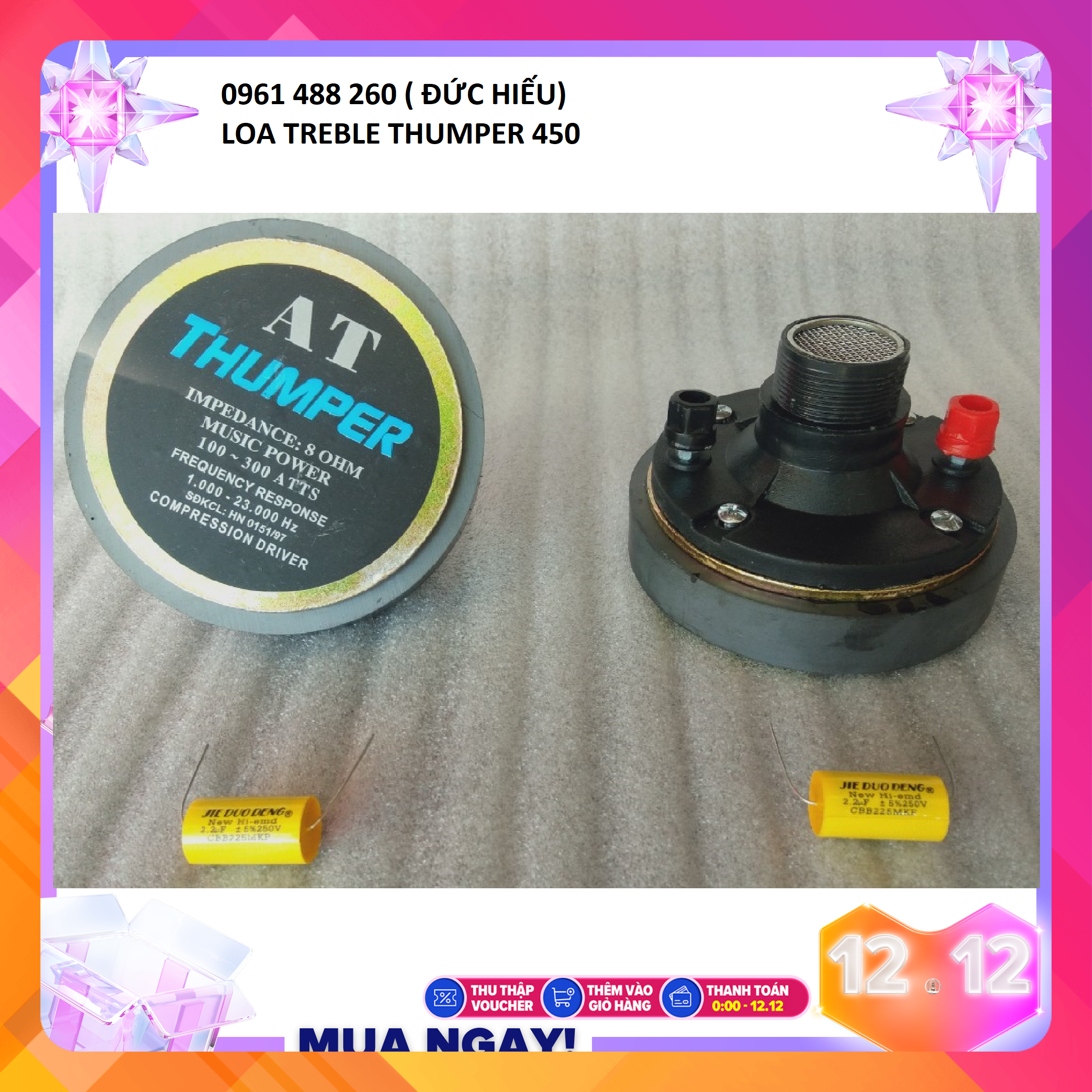 LOA TREBLE KÈN 450 THUMPER TỪ 120 COIL 51- GIÁ 2 CHIẾC