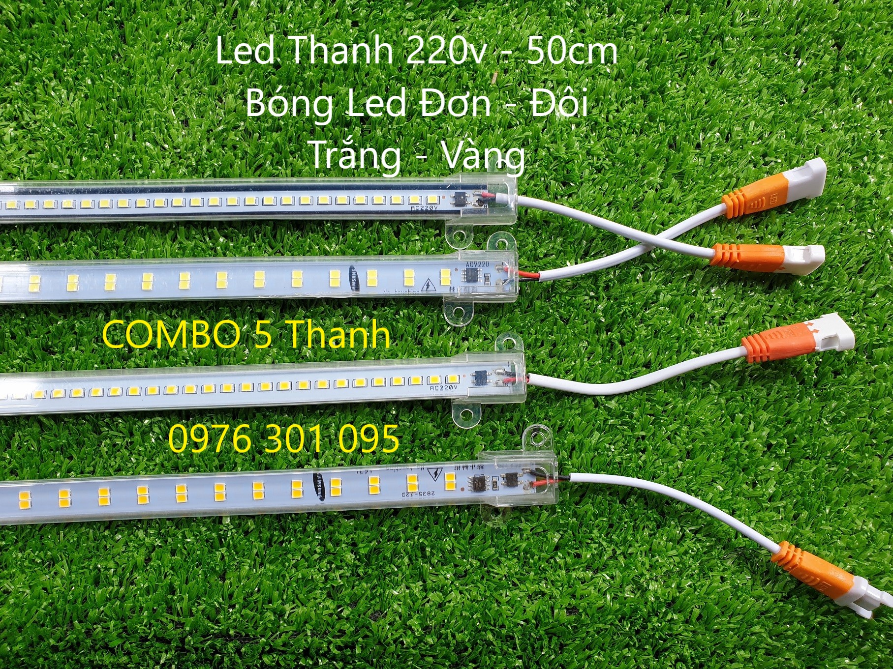 Đèn Led Thanh Điện 220V dài 50cm [ Trắng - Vàng ]