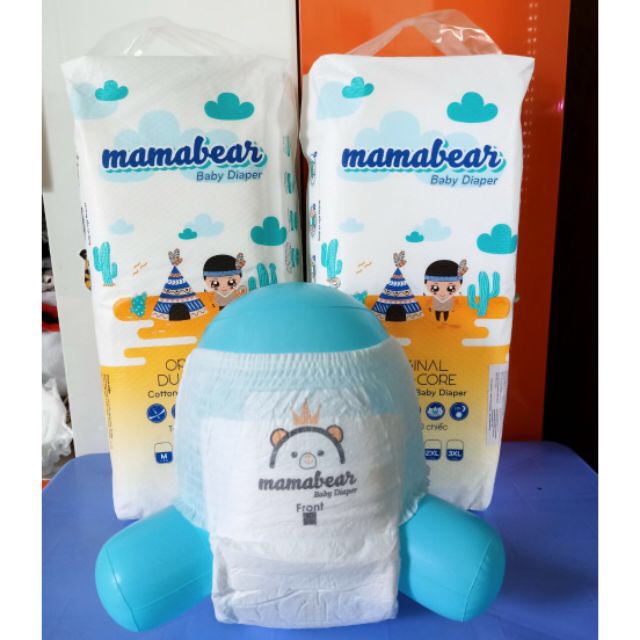 Tã quần Mama Bear  Cao Cấp (Bỉm quần Mamabear mỏng, nhẹ, thấm hút tốt cho em bé khô thoáng suốt đêm)(Gói 100 Chiếc)date 12/2023