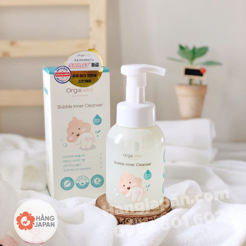 Dung dịch nước rửa vệ sinh cho bé orgabebe nội địa hàn quốc 300ml