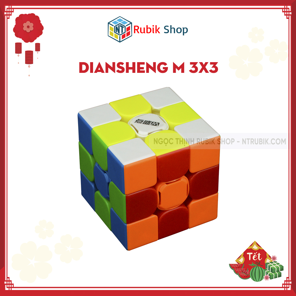 [Hoàn tiền 10%][Rubik 3x3x3] Rubik 3x3x3 Diansheng M Stickerless 2021 (có Nam Châm)