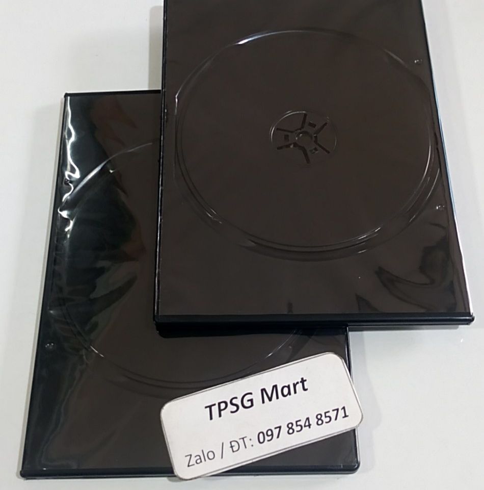 Hộp đựng đĩa CD, DVD nhựa đen / Hộp đựng 2 đĩa