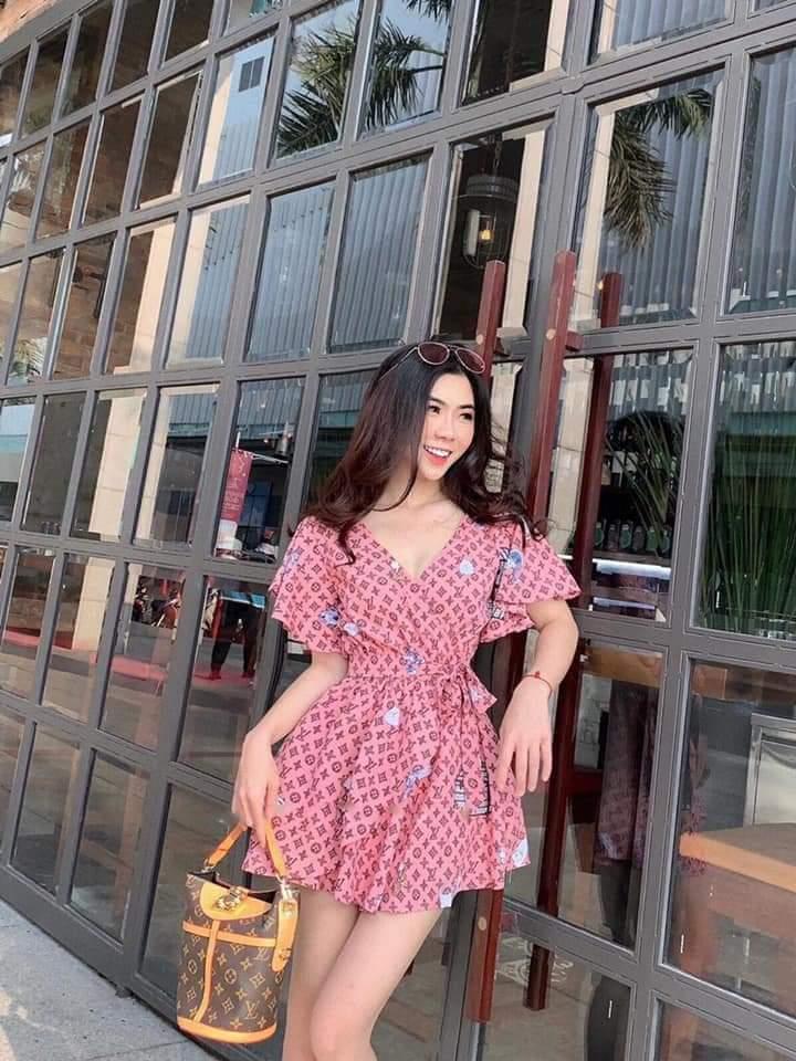 Set jumpsuit tay cánh dơi,cột dây eo-QH