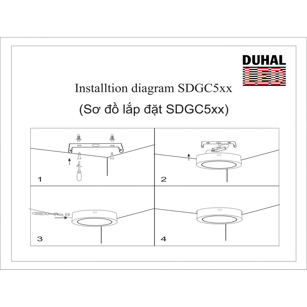 ĐÈN LED PANEL TRÒN NỔI DUHAL 12W (KDGC512)
