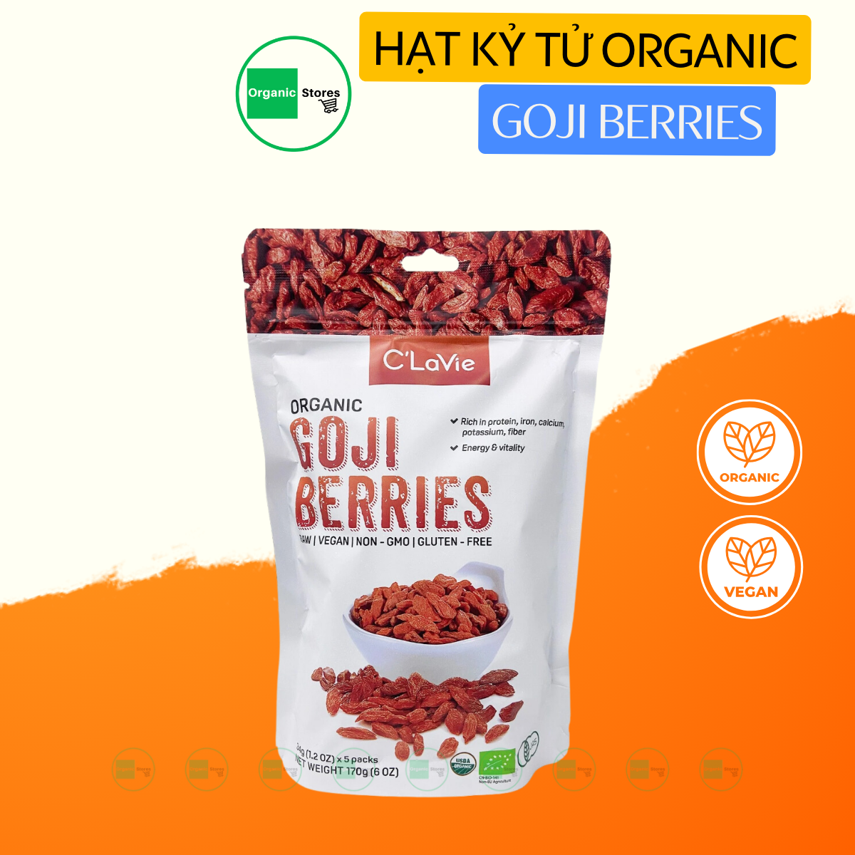 Organic goji berries 170gr - C'Lavie
