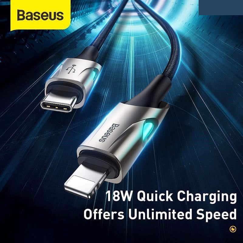 Cáp sạc nhanh siêu bền Baseus Fish eye Cable cho iPhone/iPad CATLYY Type C to Lightning 18W