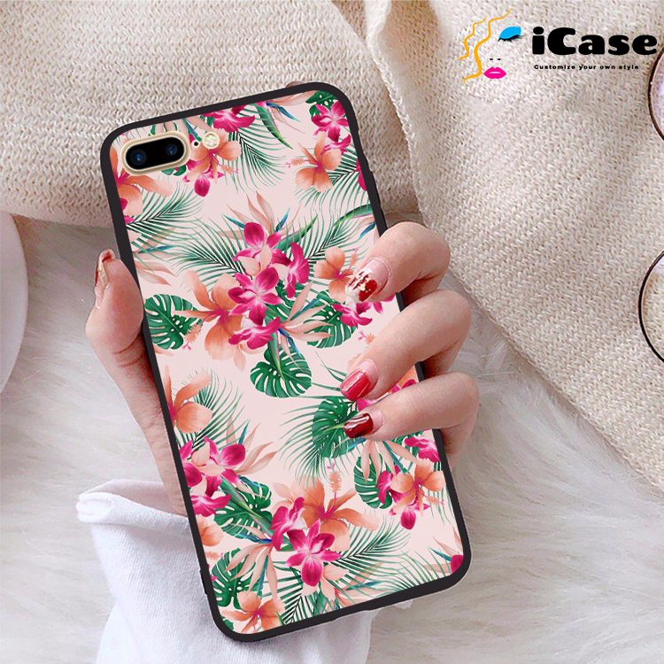 Ốp lưng iPhone 7 Plus viền dẻo TPU BST Hoa