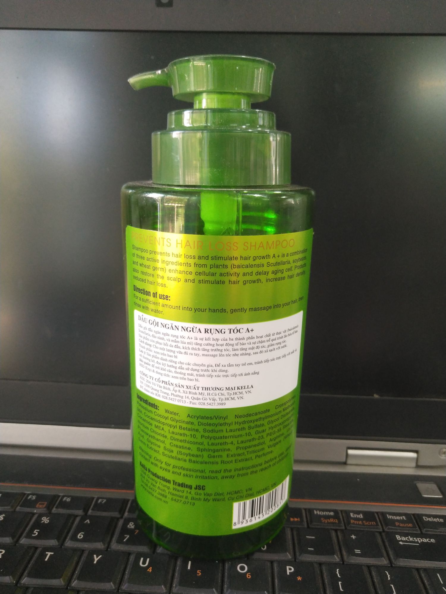 Dầu gội chống rụng tóc và kích thích mọc tóc Kella A+ 500ml