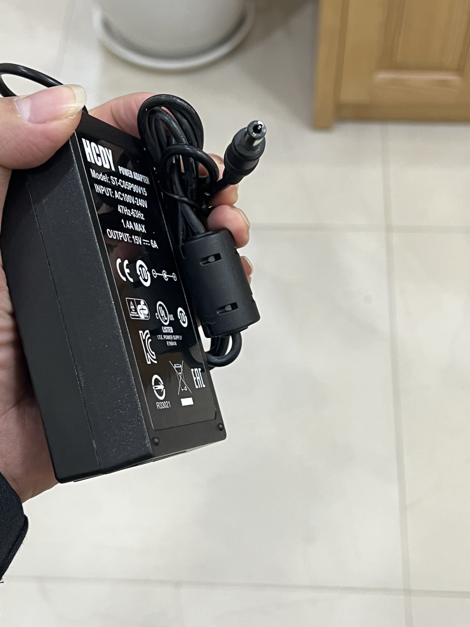 Dây sạc loa kéo HCDY 15v 6a