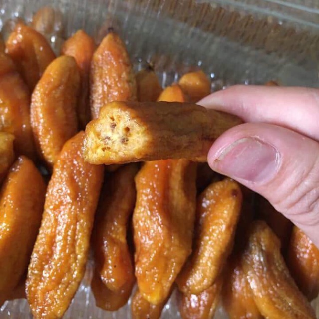 Chuối sấy dẻo Đà Lạt - chuối sấy dẻo nguyên trái 500g - ăn vặt - Tết