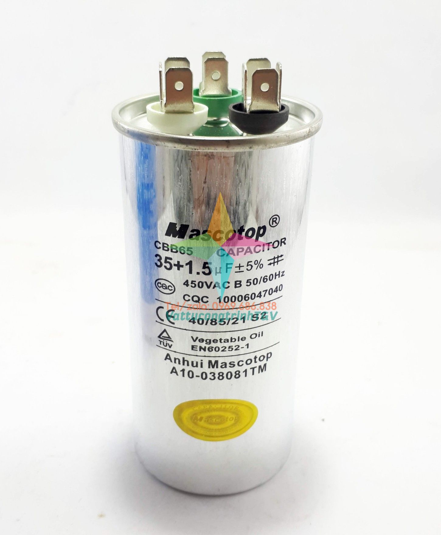 Tụ điều hòa MASCOTOP kiểu CBB65 450VAC 35uF+5%