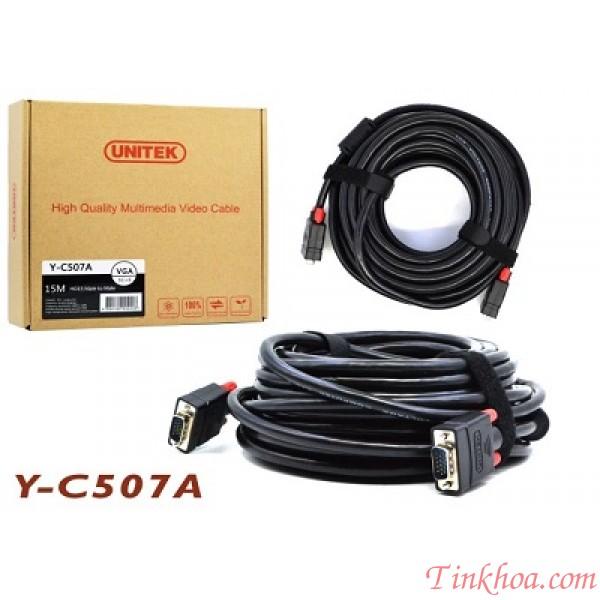 Dây cáp VGA 15m Unitek Y-C507A