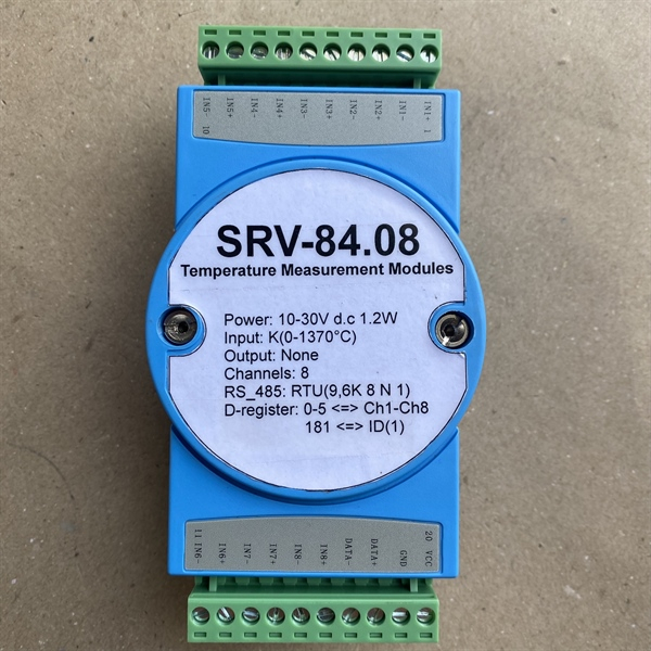 Module đọc nhiệt 4 kênh SRV-84.04, 8 kênh SRV-84.08