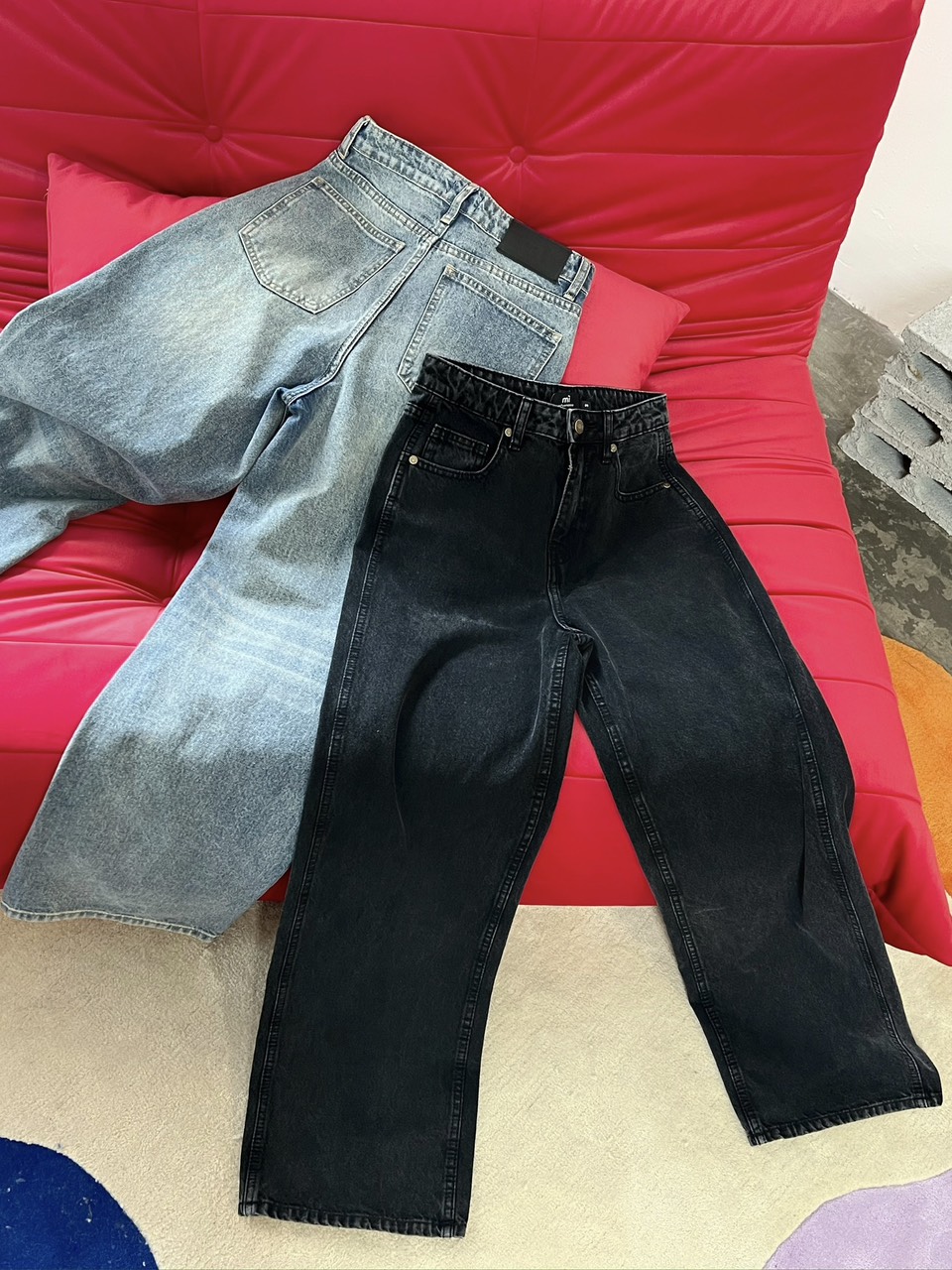 MÌ - QUẦN JEANS ỐNG SUÔNG TRƠN - DANNY JEANS