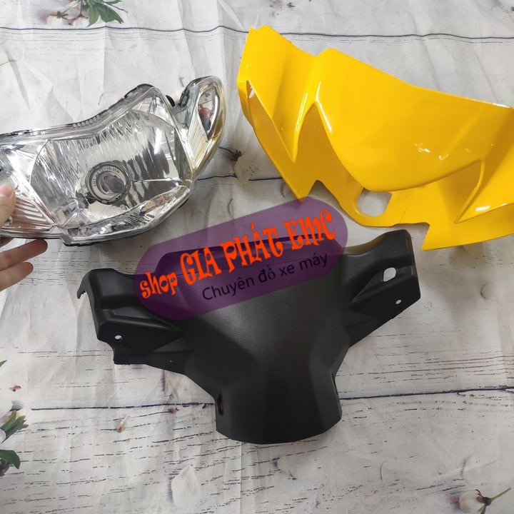 [ 4 món ] Đầu đèn C110 SIRIUS [ GIÁ SỐC] màu VÀNG - KÈM pha đèn siêu sáng