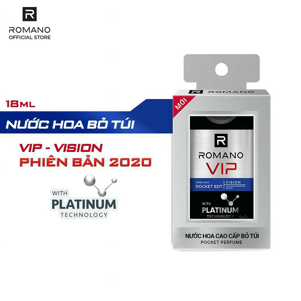 Nước hoa bỏ túi Romano Vip Passion /Vision 18ml (Hàng tặng)