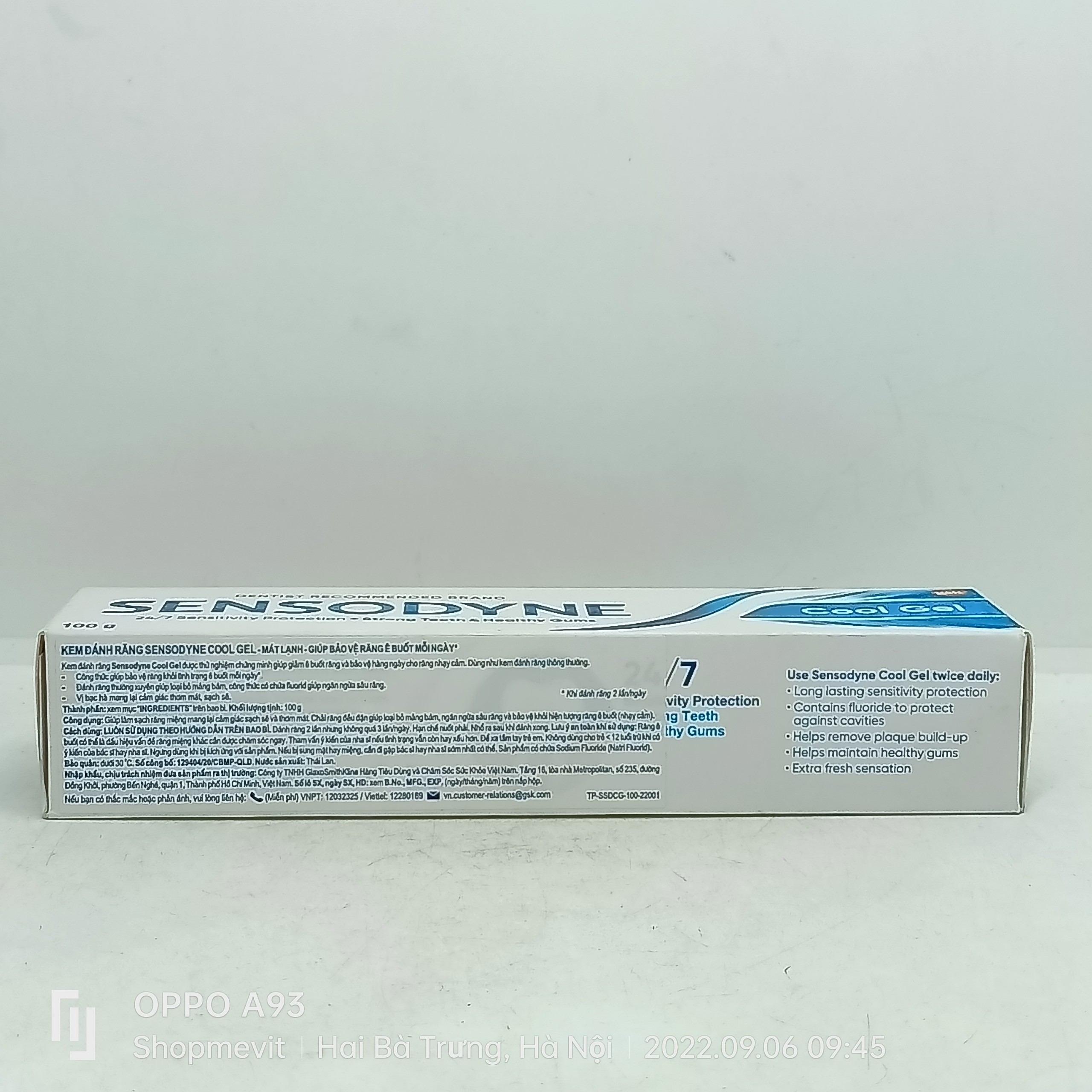 Kem Đánh Răng Sensodyne Cool Gel - Tuýp 100g