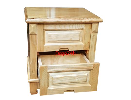 Tủ đầu giường gỗ sồi kiểu 2 ngăn kéo