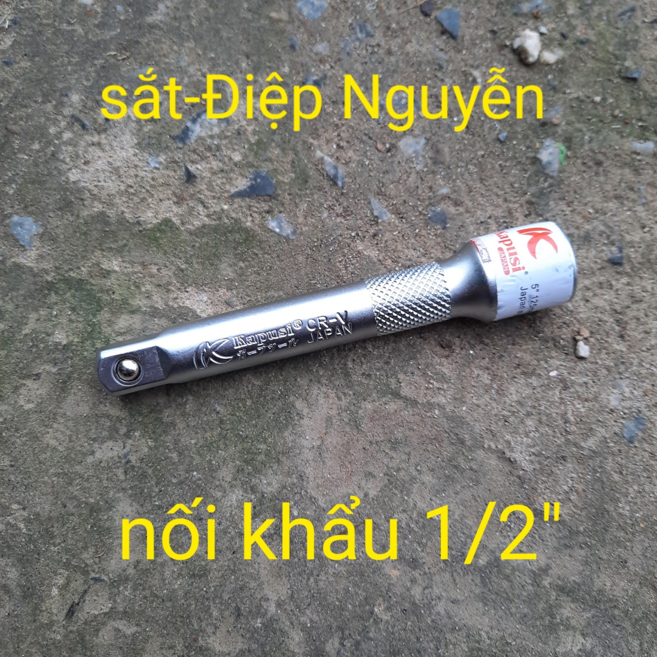 Tay nối khẩu 1/2 inch, tuýp nối dài 125mm NHẬT KAPUSI THÉP CR-V JANPAN