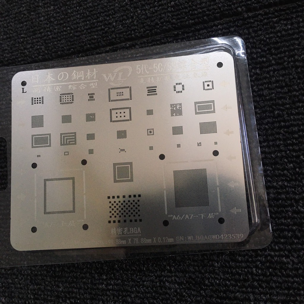 Vỉ đổ chân ic lỗ vuông WL cho iphone