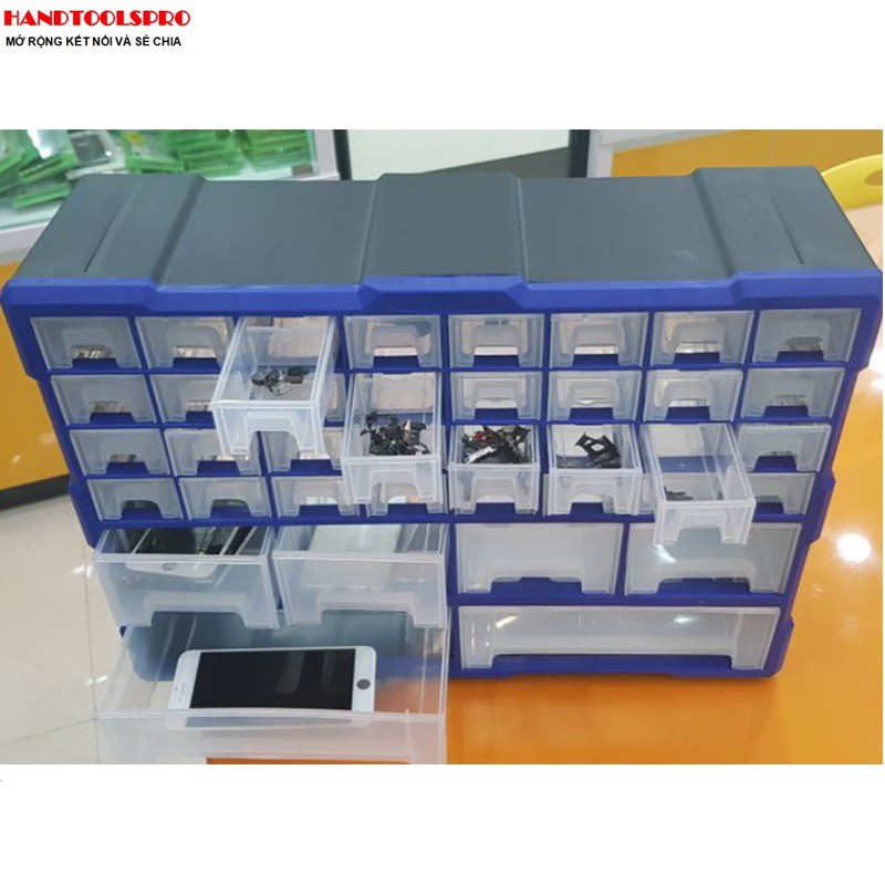 Tủ đựng linh kiện 38 ngăn a001 tactix 52 x 16 x 37.5 cm