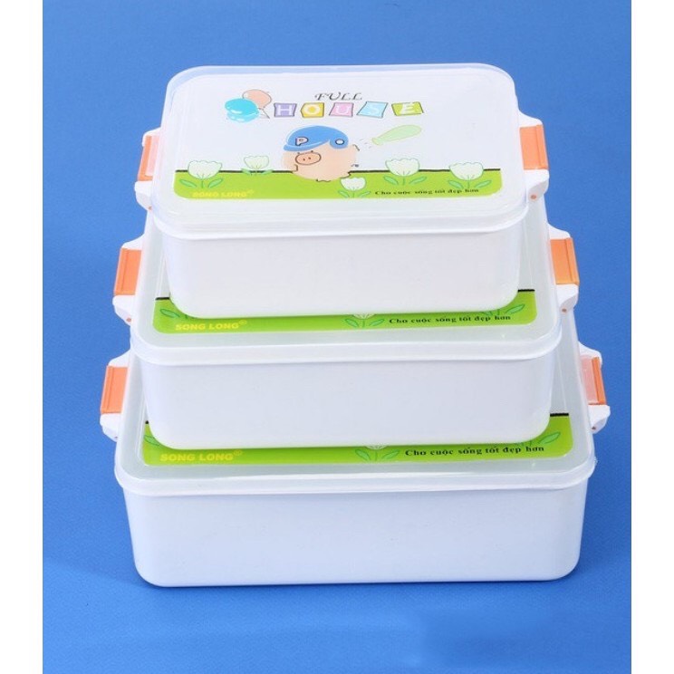 Bộ 3 hộp đựng thực phẩm 2047 Song Long