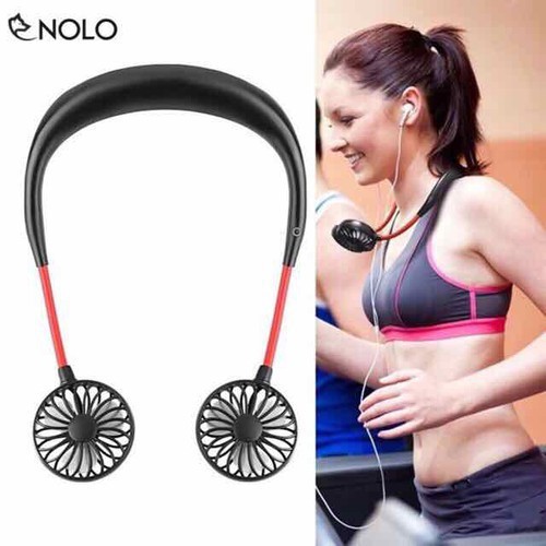 Quạt đeo cổ tích điện sạc pin 3 cấp độ gió