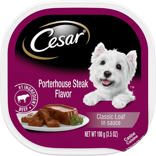 [USA] CESAR Wet Dog Food - Pate Dành Cho Chó - Porterhouse Steak Flavor [Loaf] 100gr
