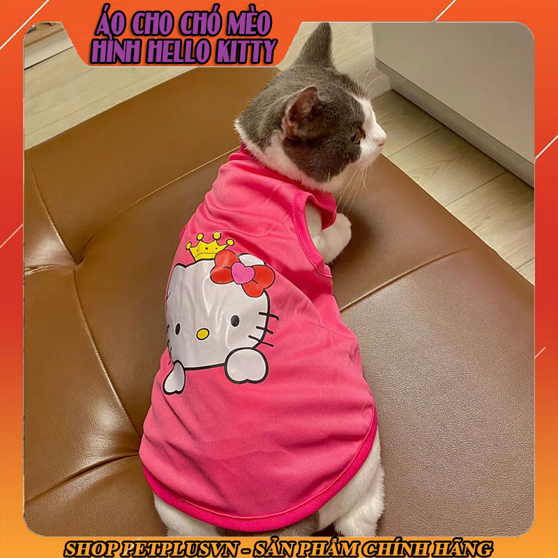 Áo hồng ngộ nghĩnh Hello Kitty cho chó mèo