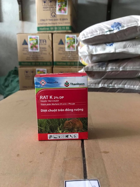 Thuốc diệt chuột chính hãng RAT K 2% DP (10g)