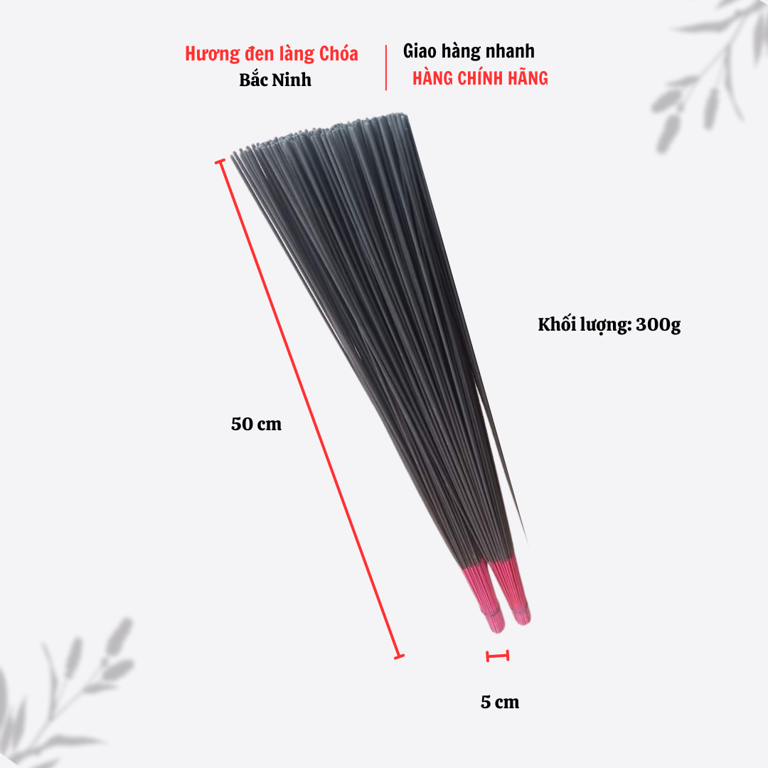 Hương đen làng Chóa (100 nén 50cm_ se tay )
