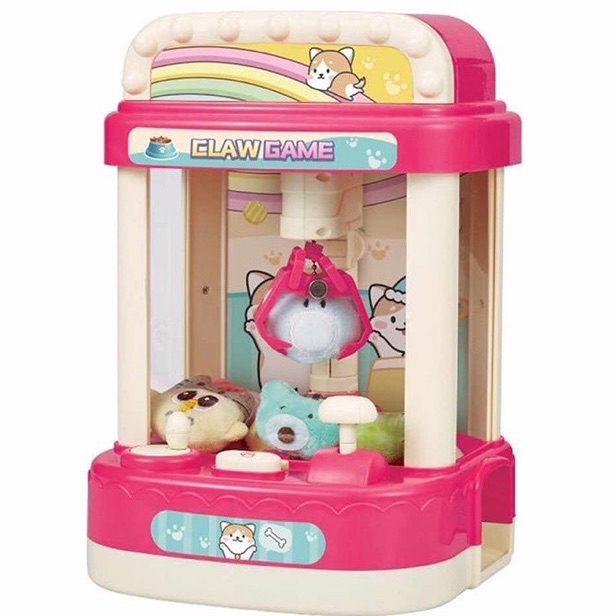 [HCM]Máy gắp thú mini đồ chơi kèm 6 thú nhồi bông