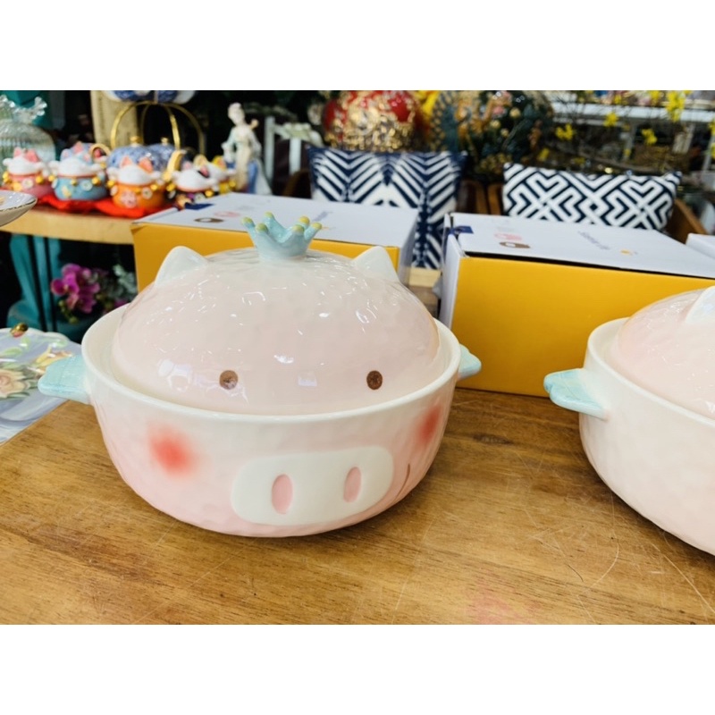 Nồi mì heo xinh sứ cao cấp