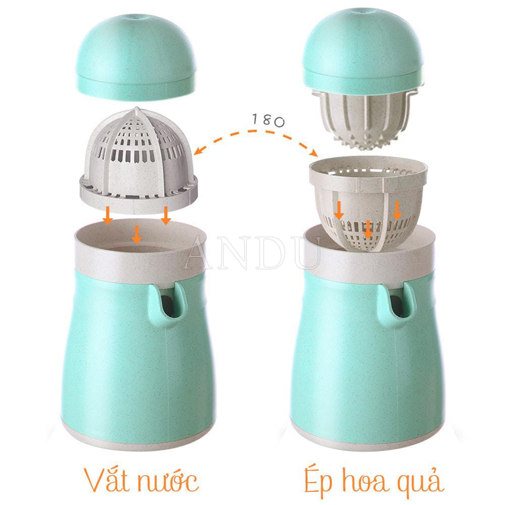 Máy Vắt Cam Lúa Mạch Máy Ép Cam Có Tay Cầm Thông Minh
