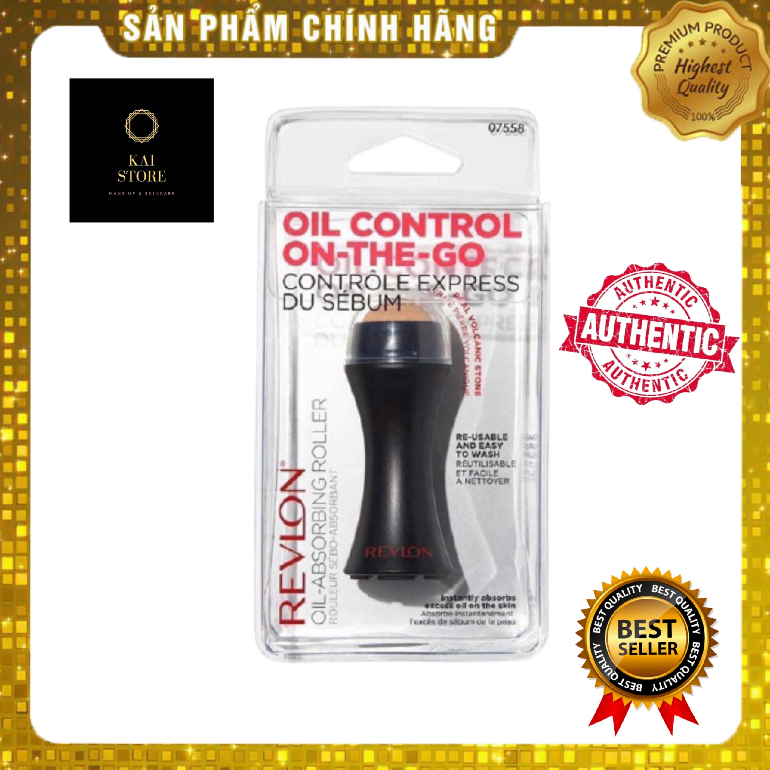 THANH LĂN HÚT DẦU Revlon Oil  Absorbing Volcanic Roller