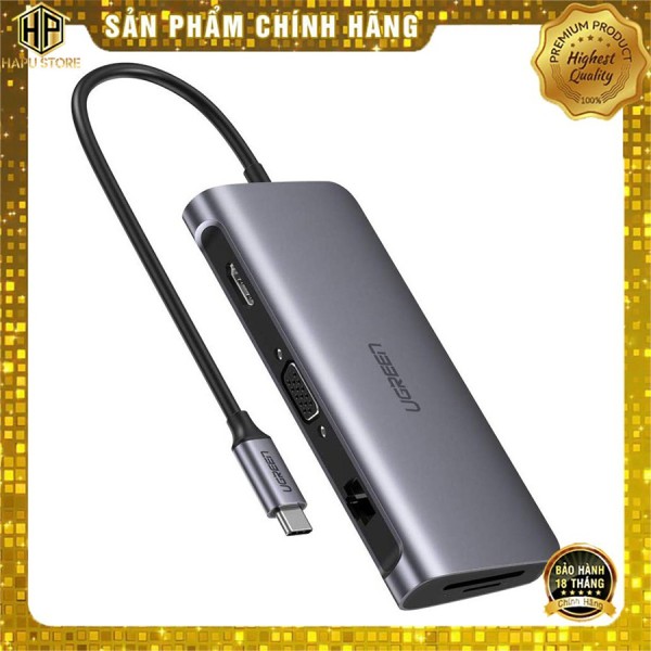 Bảng giá Ugreen 40873 - Hub đa năng USB Type C 6 in 1 cao cấp - HapuStore Phong Vũ