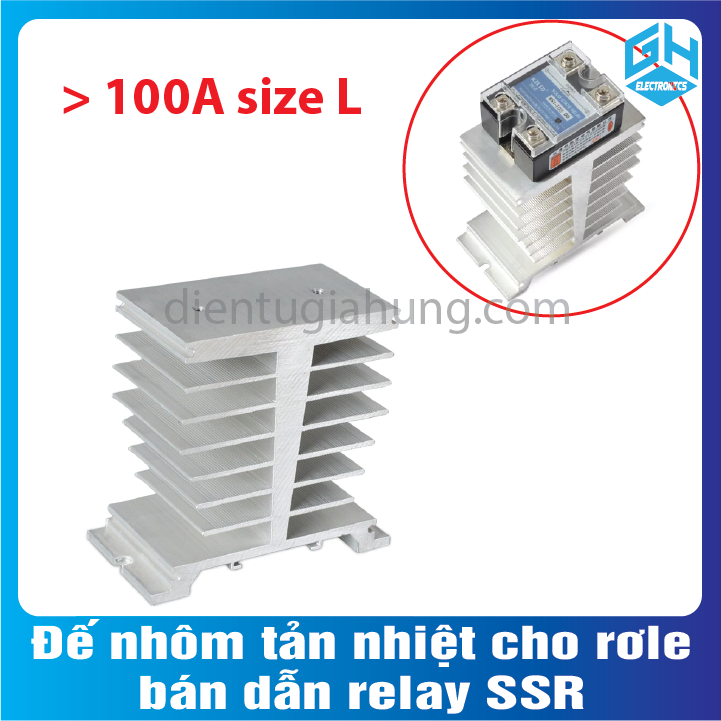 Đế nhôm tản nhiệt cho rơle bán dẫn relay SSR