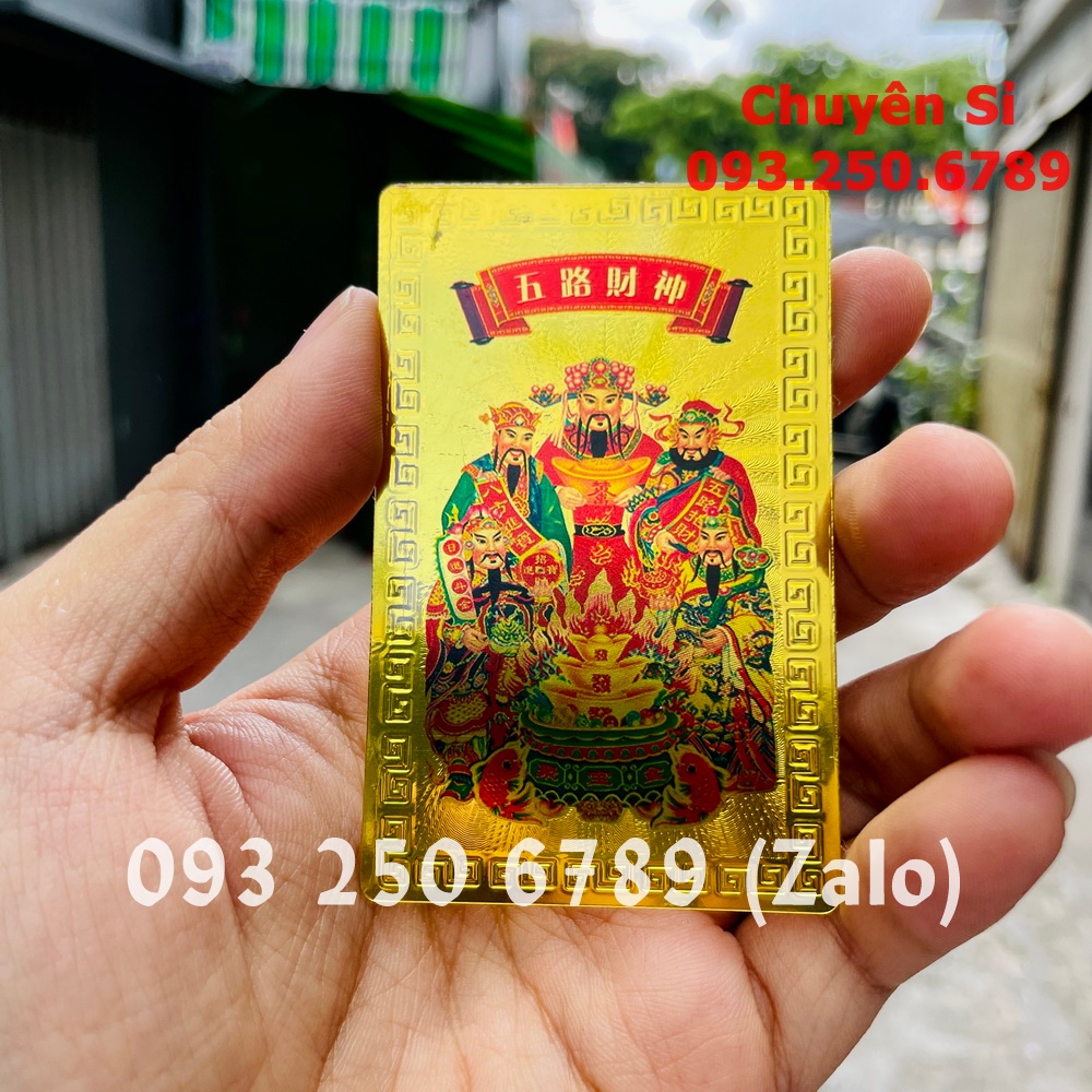 Kim bài ngũ lộ thần tài cầu tài lộc - buôn bán - bds -chứng khoán - may mắn - đã khai quang