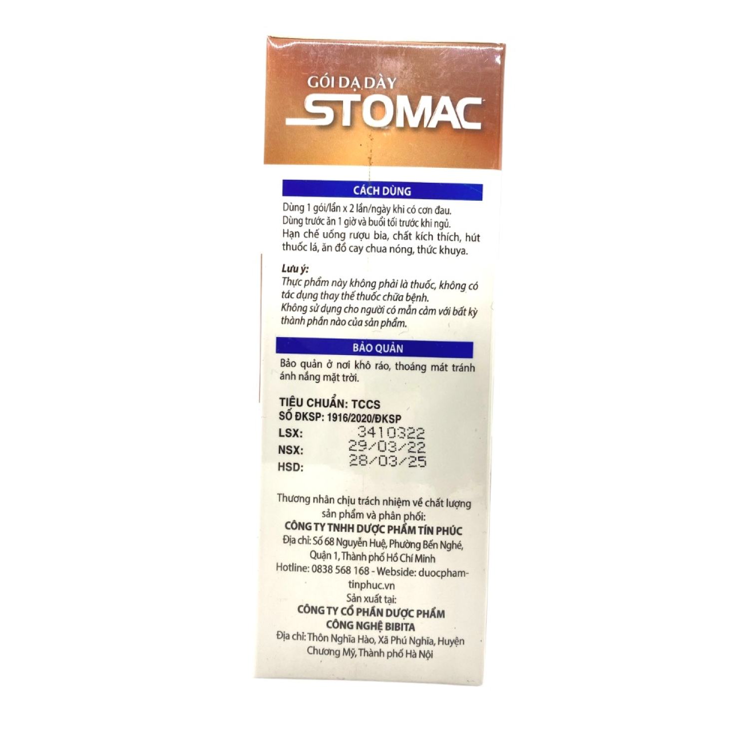 Gói dạ dày Stomac Curcumin 95%