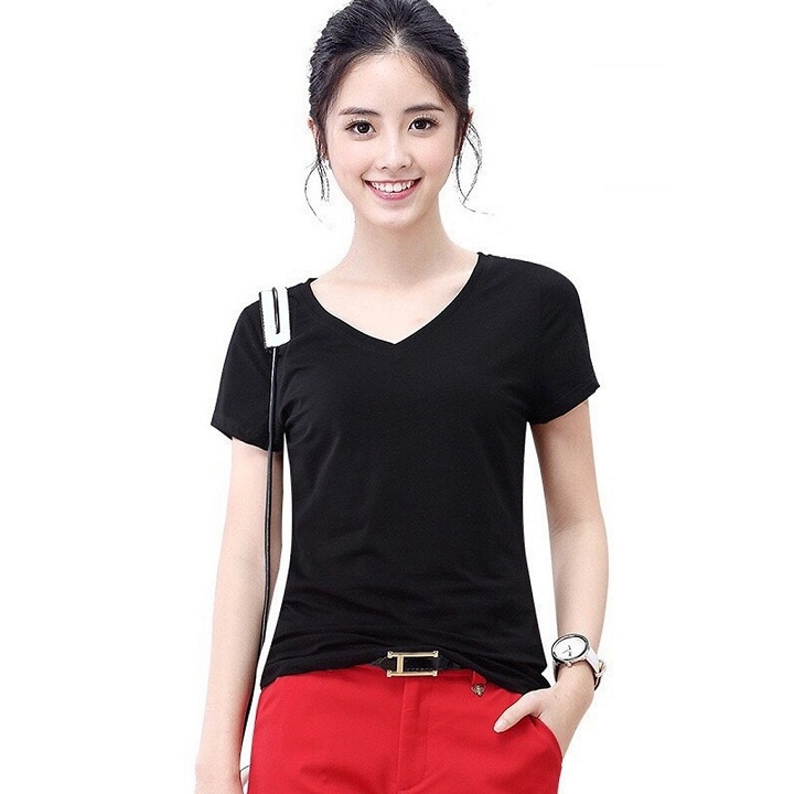 Áo phông cổ TIM cộc tay phom ôm
