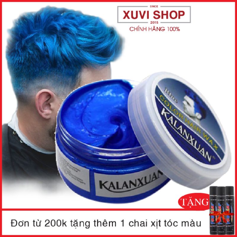 Sáp Vuốt Tóc Màu Xanh Dương Tạo Kiểu KALANXUAN 100ml Nhuộm Tóc Đổi Màu Tạm Thời Chính Hãng - XUVI SHOP giá rẻ