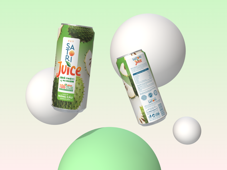 Pack 2 vị nước ép trái cây Satori Juice nhiều vị lựa chọn - 250ml (pack/ 6 lon)