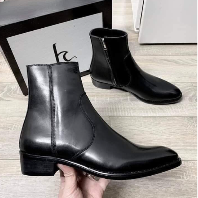 Giày Zip booots Đế Cao Su