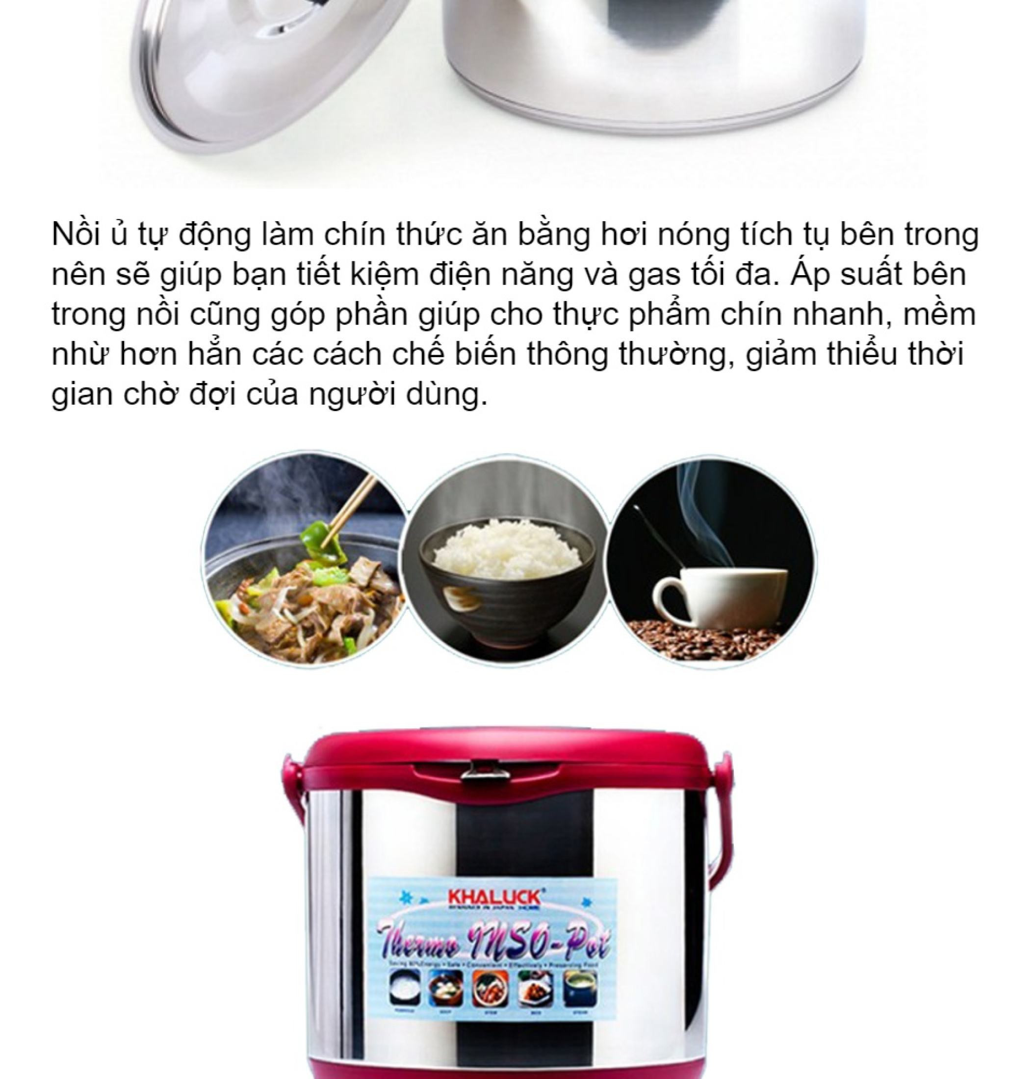 Nồi ủ Khaluck 5 lít KL-710 (Bạc)