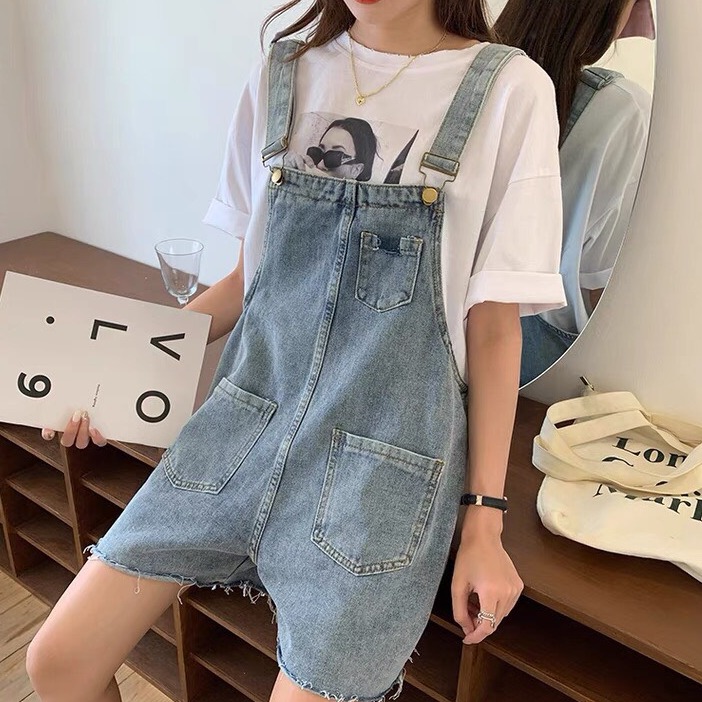 [HCM]QUẦN YẾM JEANS NGẮN PHỐI TÚI  NỮ THỜI TRANG MÙA HÈ Man Y987