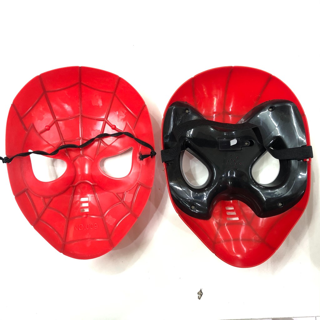 [7-11/12 VOUCHER 8%]Mặt nạ người nhện - mặt nạ siêu nhân nhện Spider Man có đèn phát sáng hóa trang Trung thu , Halloween cho bé